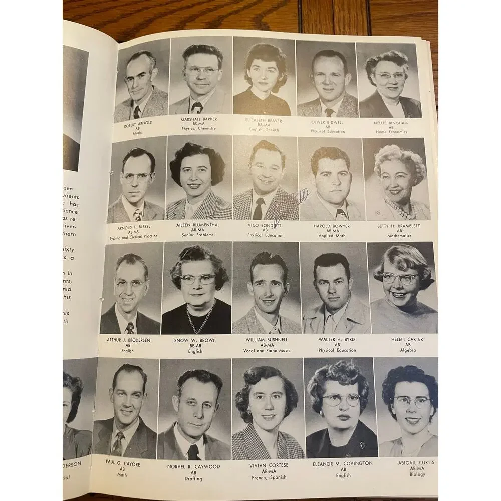 1953 Theodore Roosevelt High School Fresno CA Yearbook Nautilus Signed vintage